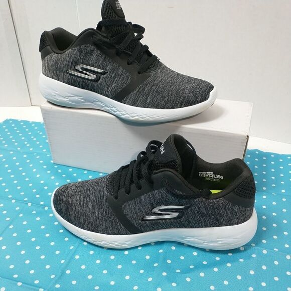 Skechers Womens Size 5.5 Go Run Goga Mat Black Sneakers - Picture 3 of 9